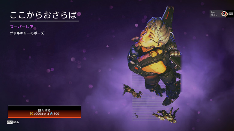 ヴァルキリーポーズ「ここからおさらば」