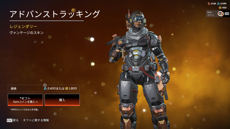 ヴァンテージスキン「アドバンストラッキング」