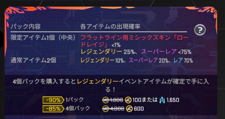 イベントパック仕様