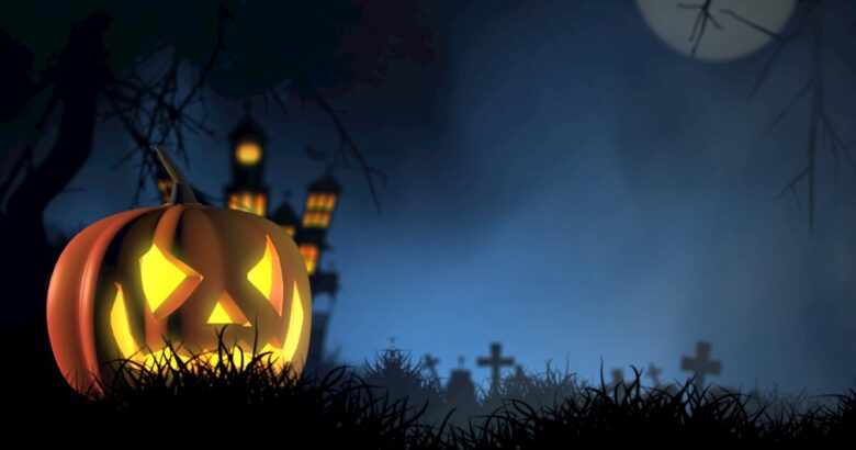 夜のハロウィン